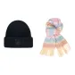 Black Hood+Pink/Blue Scarves
