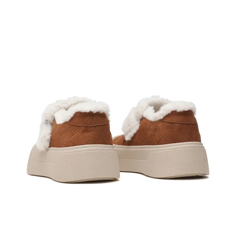 Devanro Warm Height Increasing Wear Resistant Slip Resistant Low Top Casual Shoes Women's-2
