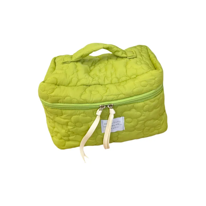 YUZHAOLIN Soft And Cushy Floral Makeup Bag In Macaron Color, Portable With Large Capacity For Skincare Product Storage-8