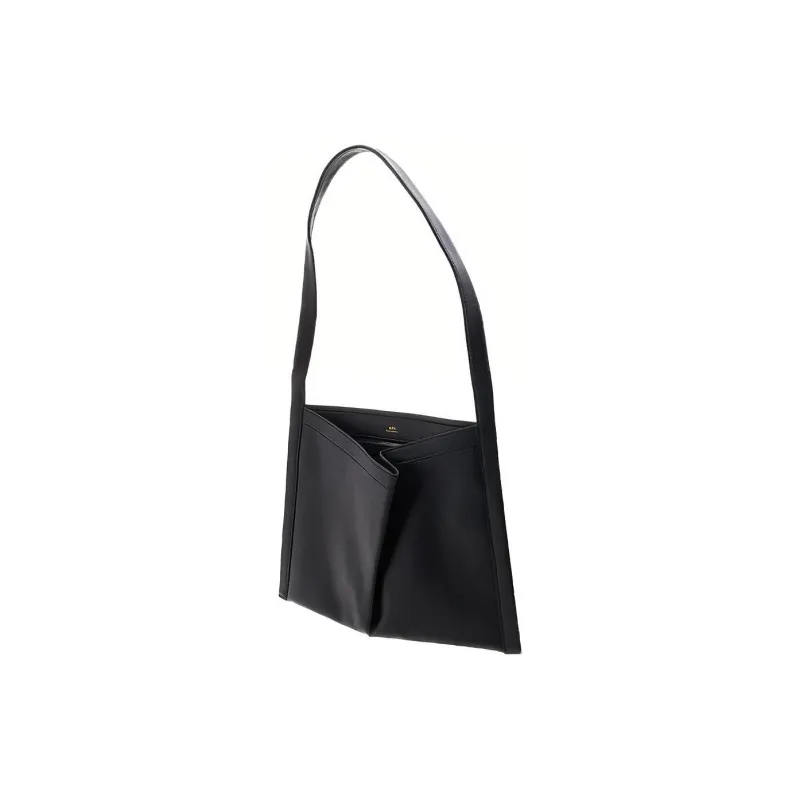 A.P.C Cow Leather One Shoulder Handbag Women's Black-1