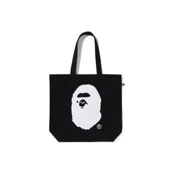 A BATHING APE Cotton Tote Bag Shopping Bag Handbag Shoulder Bag Regular Men's Black