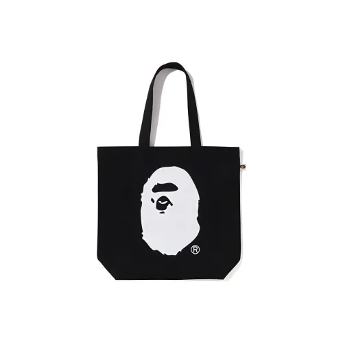 A BATHING APE Cotton Tote Bag Shopping Bag Handbag Shoulder Bag Regular Men's Black
