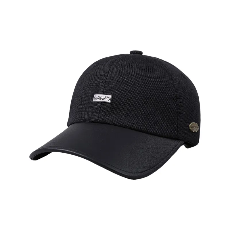 DENSSYNE Polyester+PU Leather Baseball Caps Men's-0