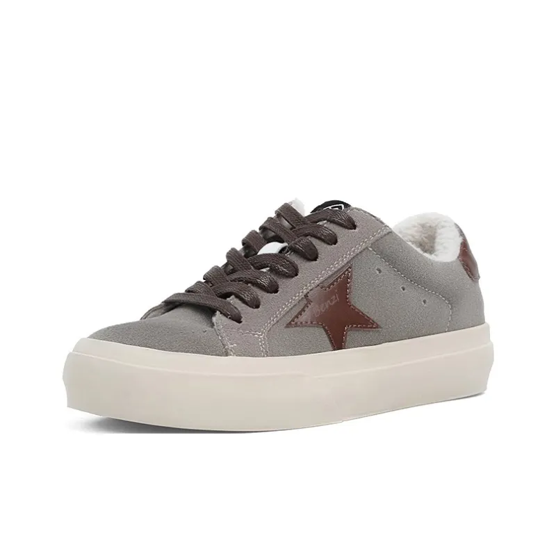 BENZI Warm Anti Slip And Wear Resistant Low Top Skateboard Shoes Women's-0