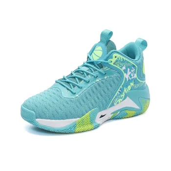 Kuding Cushioned Slip Resistant Abrasion Resistant Breathable Mid Top Basketball Shoes Men's