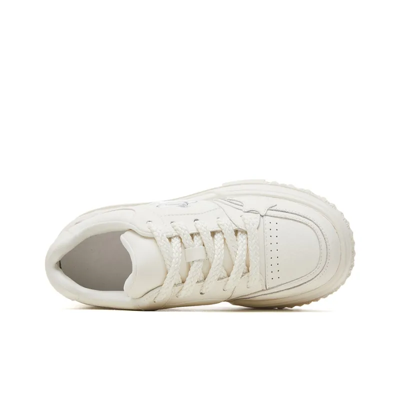 BENZI Skateboard Shoes Women's Low Top White/Beige Polished-7