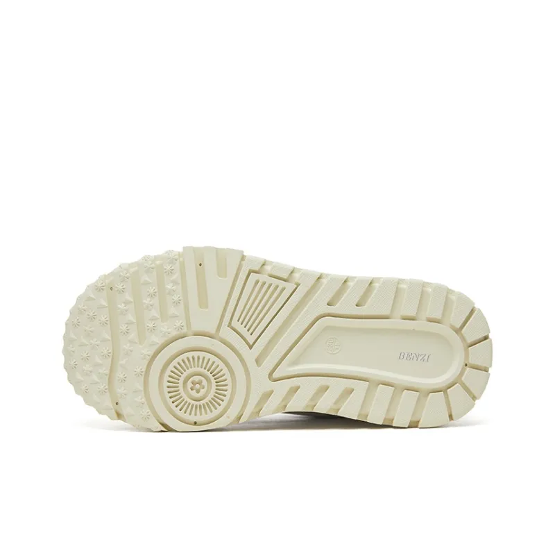 BENZI Skateboard Shoes Women's Low Top White/Beige Polished-4