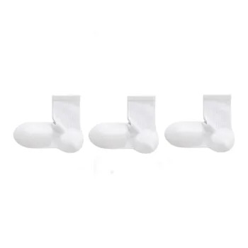 Cheemy Free Mid Calf Socks Men's 3 Pack White