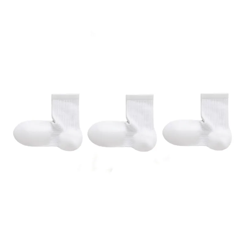Cheemy Free Mid Calf Socks Men's 3 Pack White-0