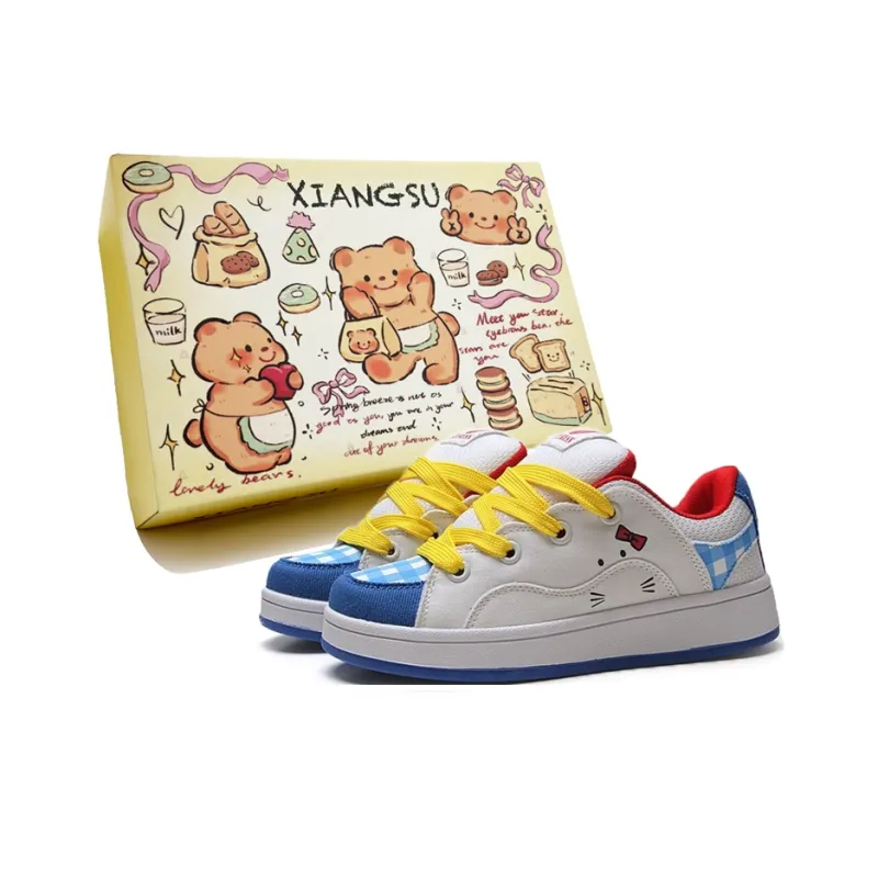 XIANGSU Niche Trendy Fashion Anti Slip Wear Resistant Low Top Skateboard Shoes Women's-20