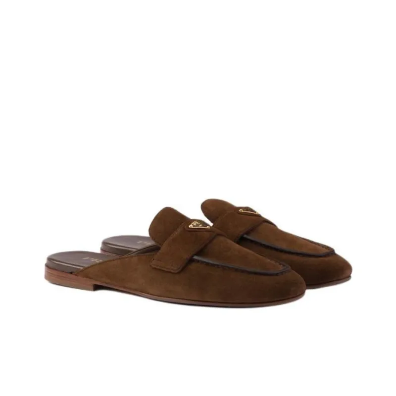 PRADA Wrap toe Slippers Women's Brown-1