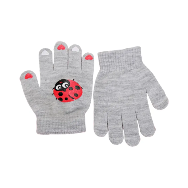 NOMK Acrylic Knit Gloves Kids' Multicolor-1