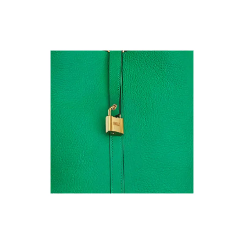HERMES Picotin Lock TC Leather Cow Leather Basket Bag Handbag Bucket Bag Women's 6W Menthe Mint Green-3