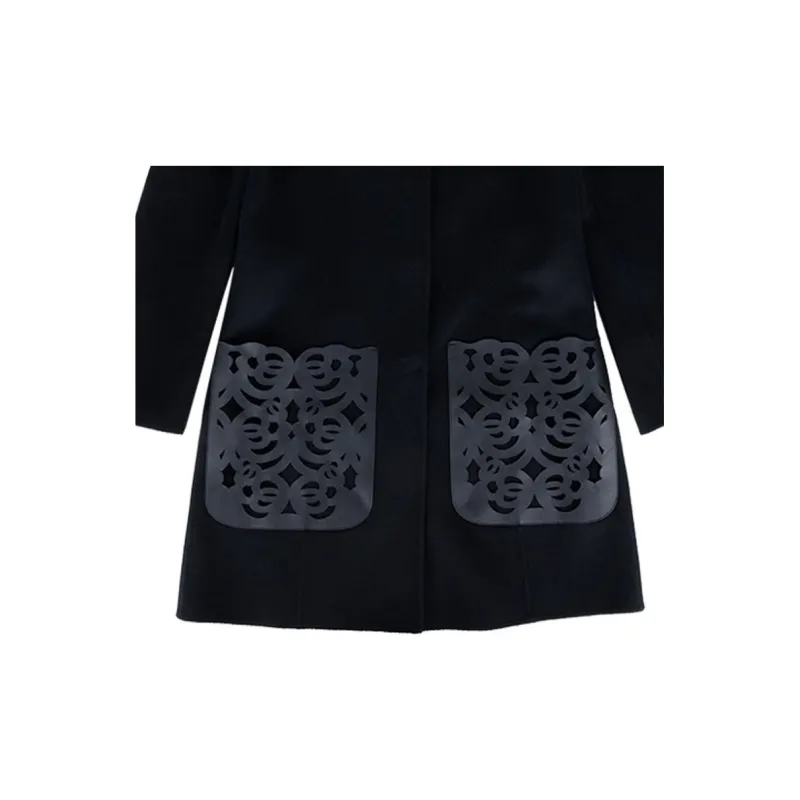 FENDI Coats Women's Black-5