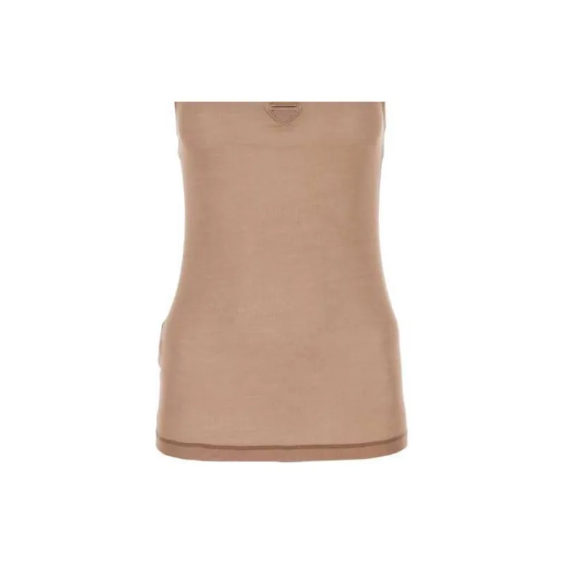 PRADA Logo Detailed Sleeveless Top-3
