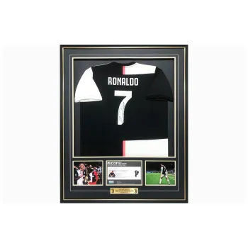 Huayitaojin Juventus Black White Fan Edition Jersey ICONS Certificate Framed 114x85CM Men's Collectible Classic Unisex