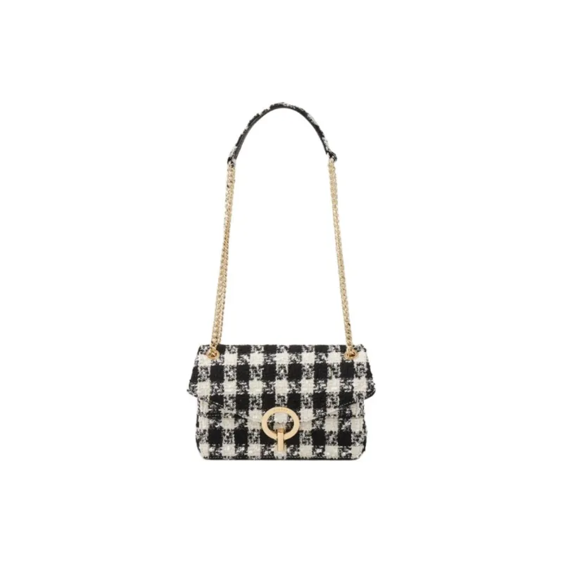 Sandro Fabric Shoulder Bag Medium Size Women's Black-1