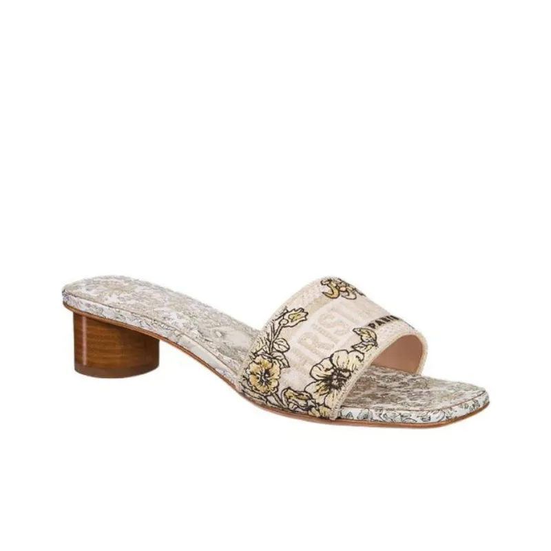 DIOR Dway Slide Slippers 3.5cm Women's Beige-1