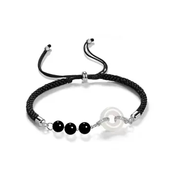 JOYDINNY Colored Glaze Jade Bracelets Unisex