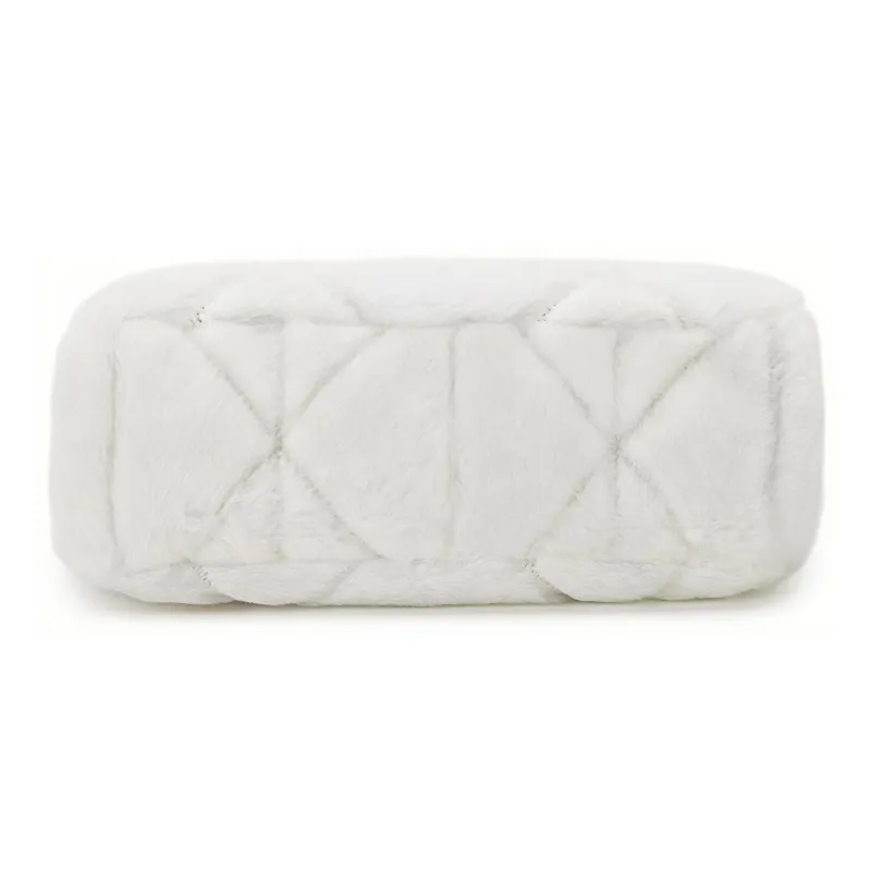 PRADA Re Edition Shearling Crossbody Bag, Shoulder Bag Women's White-4
