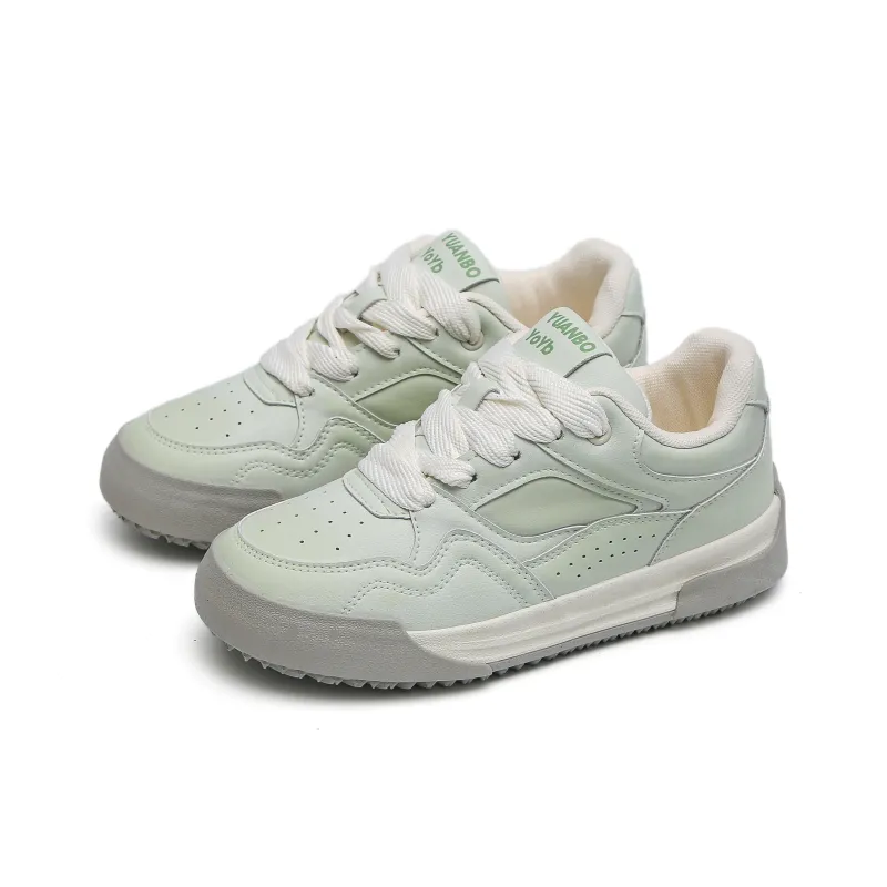 TUOPIN Anti-Slip And Wear-Resistant Lightweight Low-Top Skateboard Shoes Women's Mint Green-27