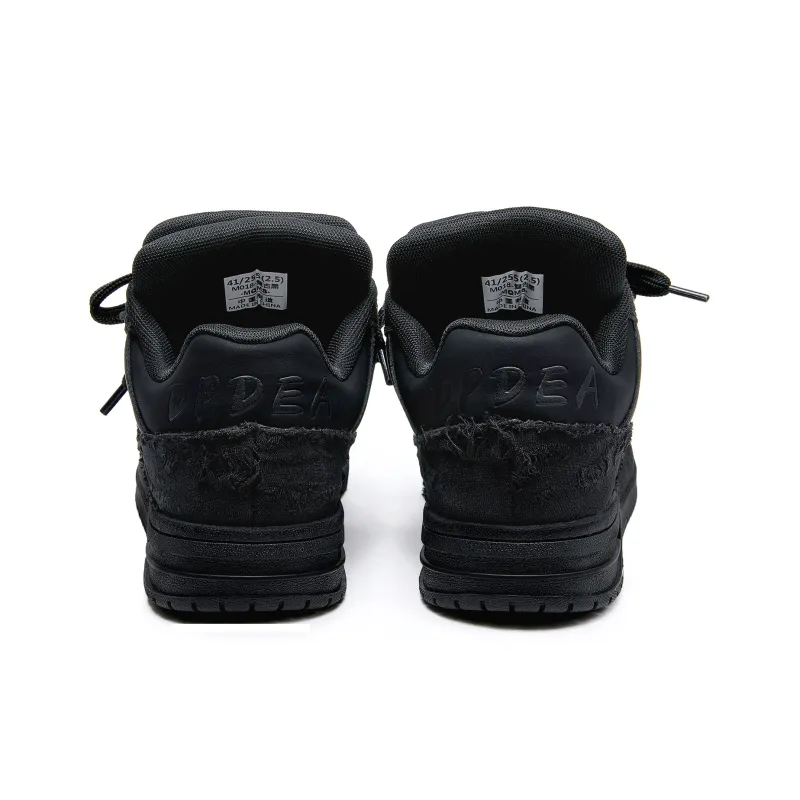 MQMS Skateboard Shoes Unisex Low Top Gray/Black-4