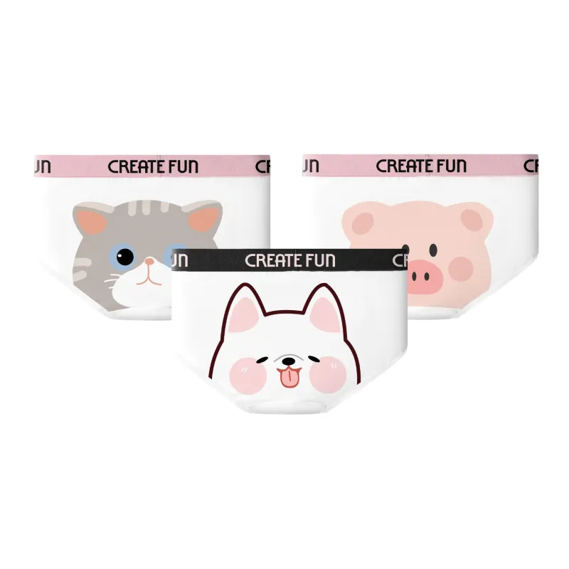 Qiao Ni Tong Underpants Women's 3 Pack-3