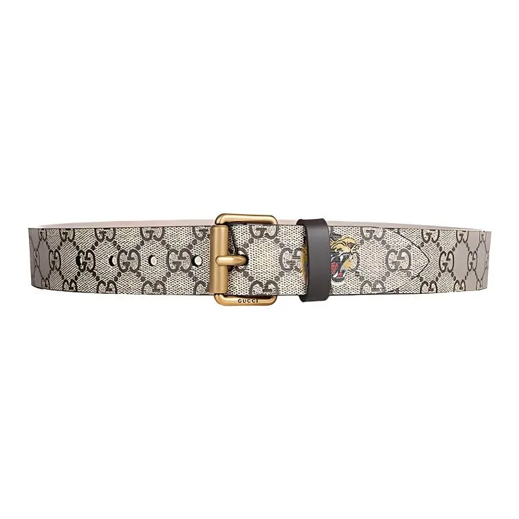 GUCCI Belt Gg Supreme Tiger Print 1.5'W-0