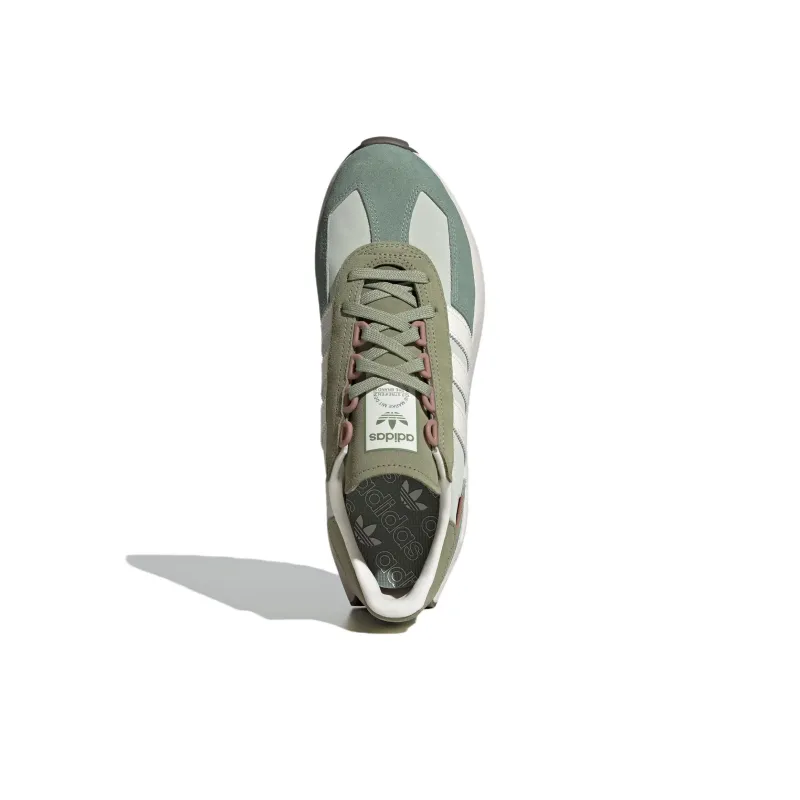 Adidas Originals Retropy E5 Anti-Slip Wear-Resistant Low-Top Casual Running Shoes Women's Green White-3
