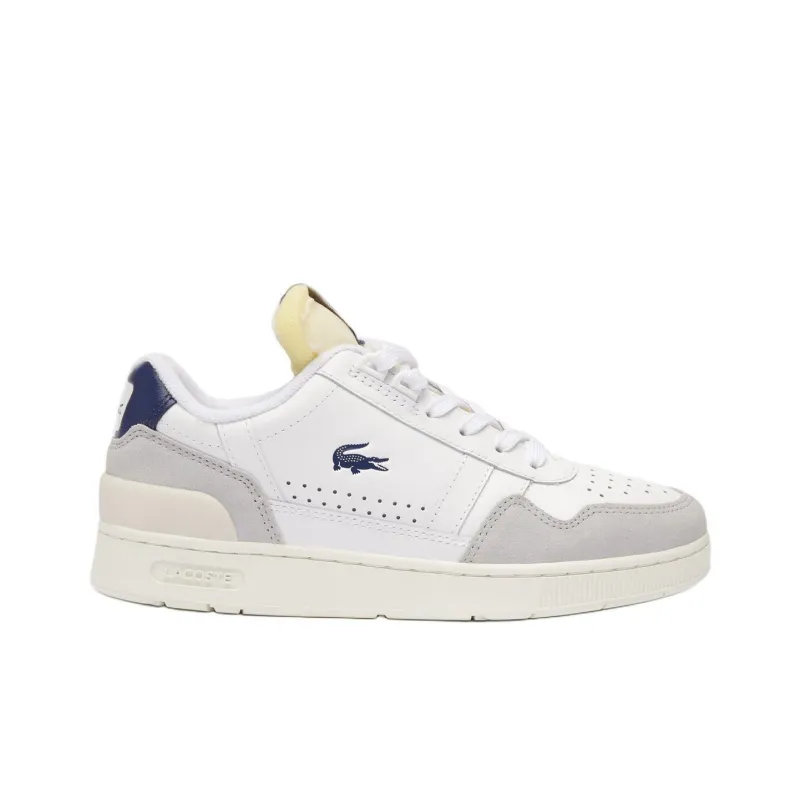 LACOSTE T-Clip Low-Top Skateboard Shoes Women's White-1