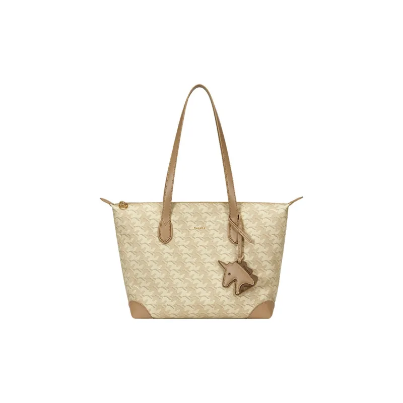 NUCELLE Fabric One Shoulder Shoulder Bag Tote Bag Laptop Bag Shopping Bag Women's Multicolor-1