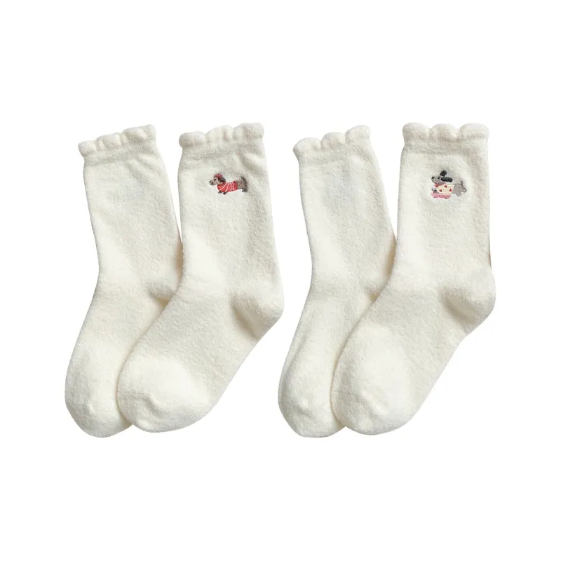 Mid Calf Socks Women's Combo Set-189