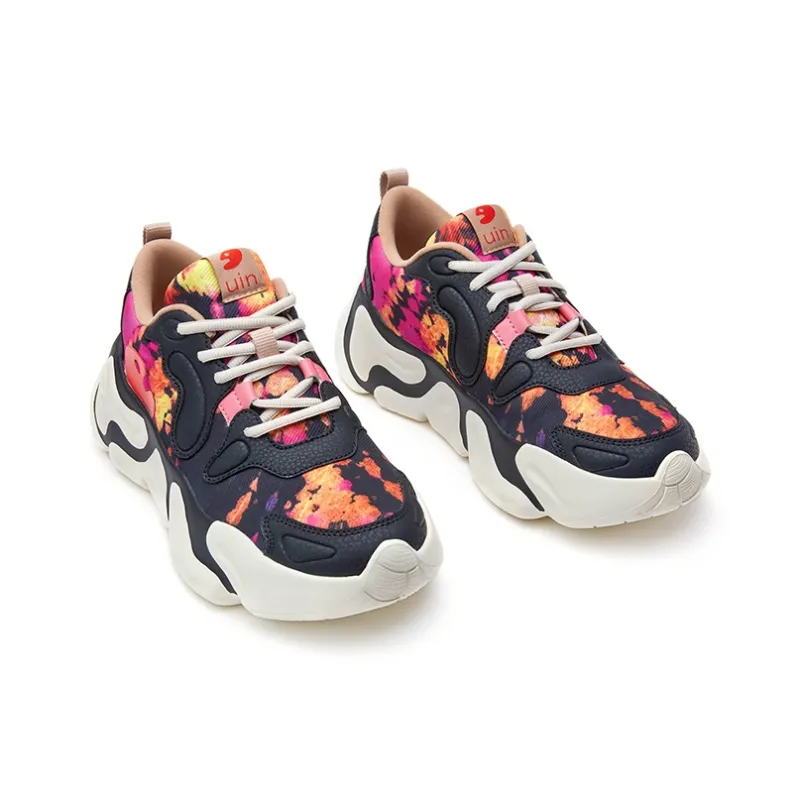 U.IN Painted Travel Shoes Low Top Chunky Sneakers Unisex-1