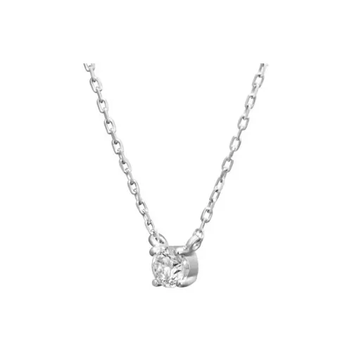 Canal 4℃ 10K White Gold Diamond Rhodium-Plated Necklaces Women's Silver
