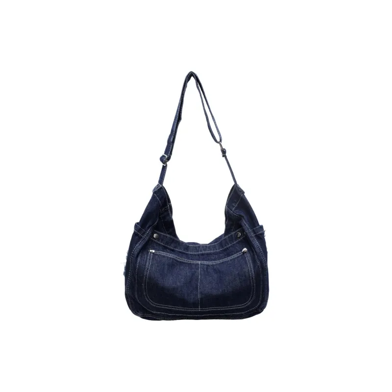 Yalu Denim Tote Large Capacity Underarm Crossbody Bag, Shoulder Bag Regular Women's Multicolor-3