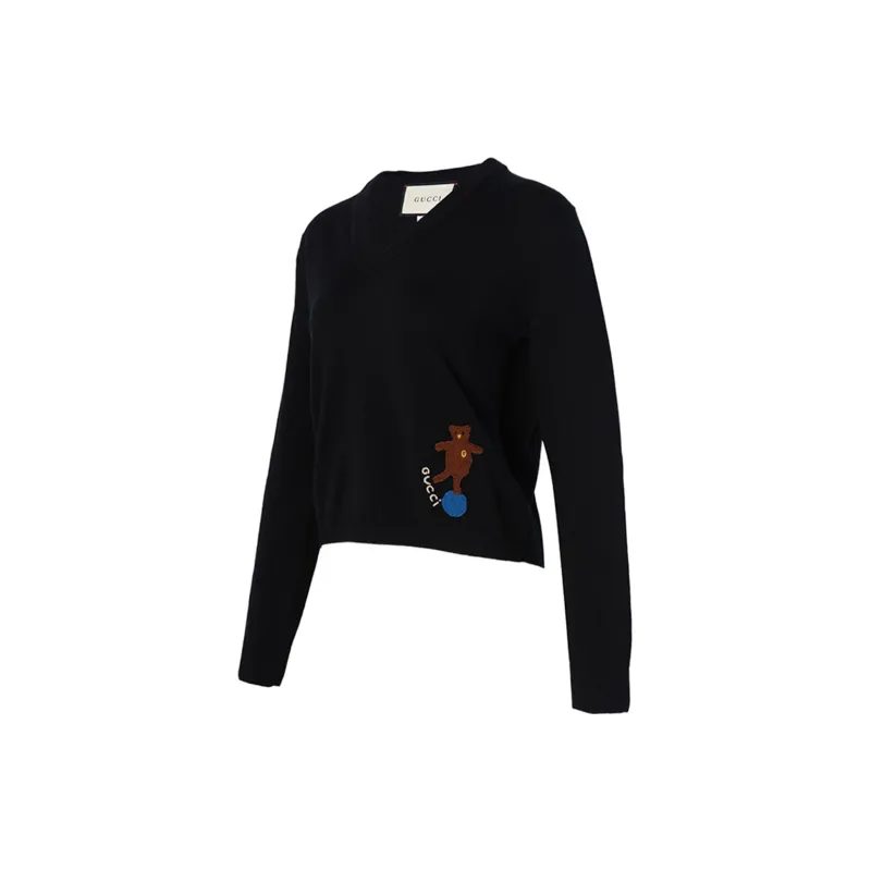 GUCCI Cashmere Sweater Women's Black-2