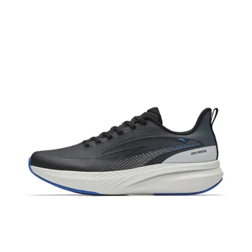 Anta Running Collection Anti Kayano Wear Resistant Low Top Casual Running Shoes Men's Black White