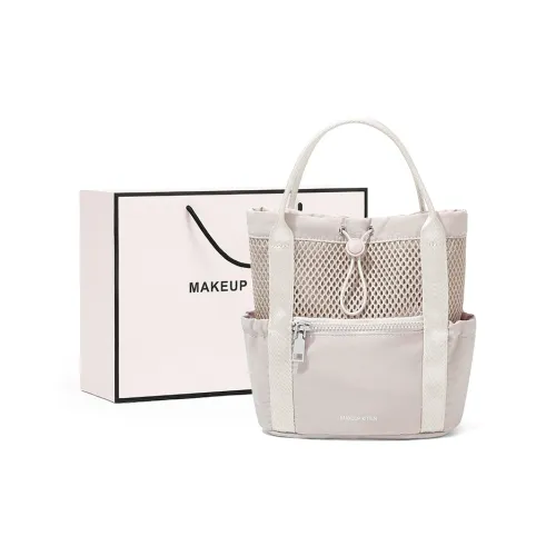MAKEUP KITTEN Nylon Fabric Synthetic Leather Cute Crossbody Handbag Mini Backpack Women's Khaki