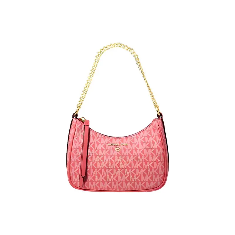 MICHAEL KORS Jet Set Charm Leather Trim Shoulder Bag, Handbag, Shoulder Bag Trumpets Women's Pink-0