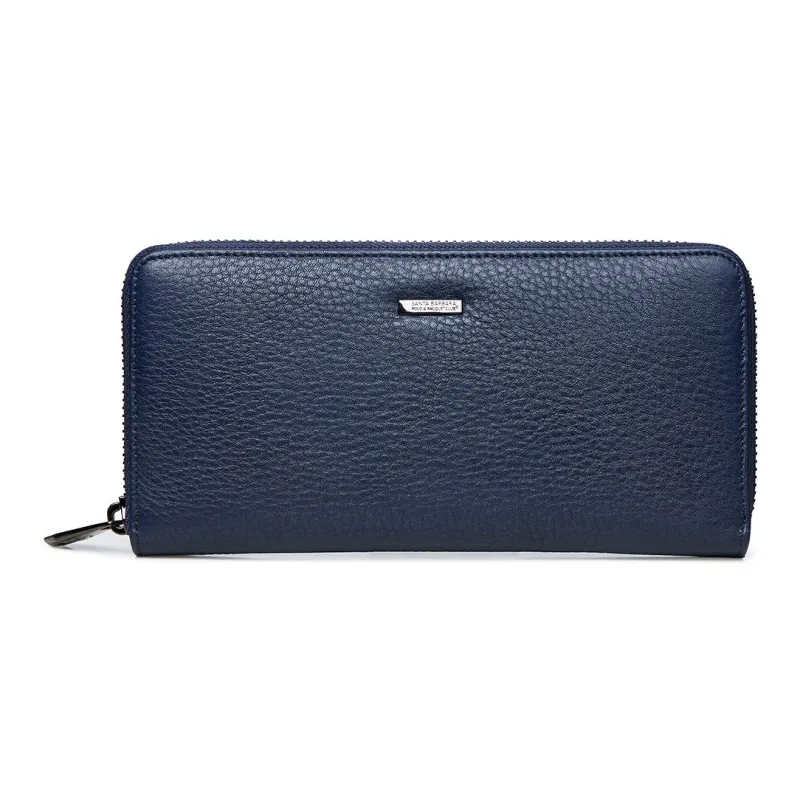 SANTA BARBARA POLO & RACQUET CLUB Cow Leather Clutches Wallets Men's Black/Coffee/Blue-0