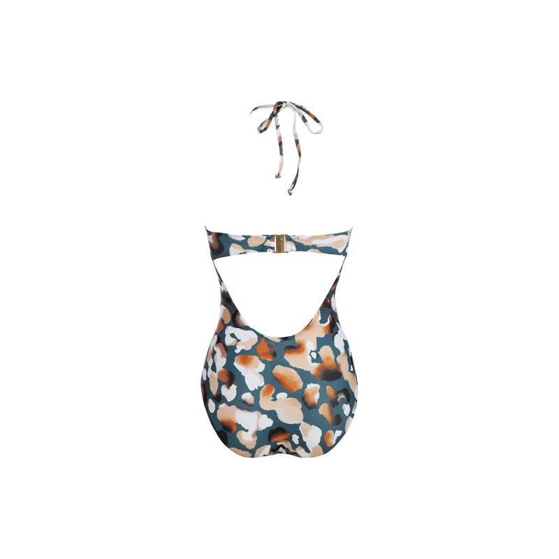 Selmark One piece Swimsuit Women's Blue-1