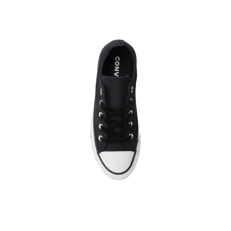 Converse CHUCK TAYLOR Anti Slip Wear Resistant Low Top Skateboard Shoes Unisex Black-2