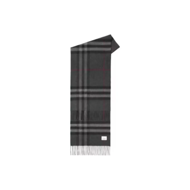 Burberry Cashmere Knit Scarves Unisex Gray-1