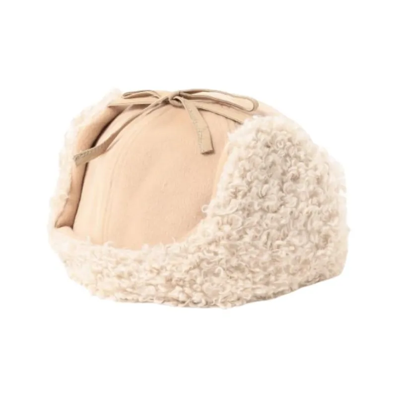 Beams Nylon, Recycled Fiber, Rayon, Polyester Trapper Hats Women's Light Brown/Gray/Marine Blue-1