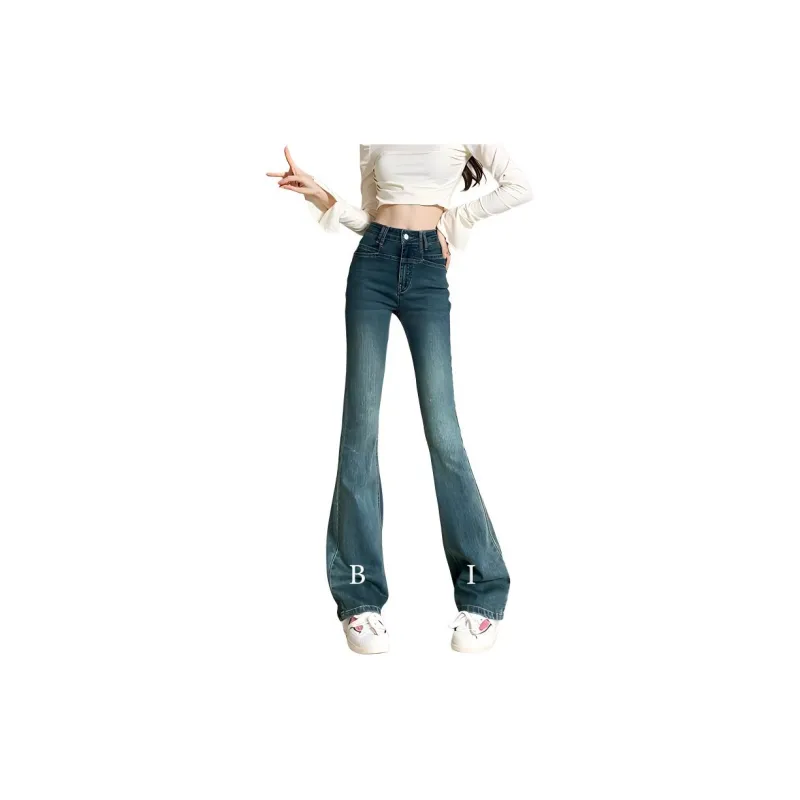 FAWENXIANGZI Jeans Women's Nostalgic Blue-1