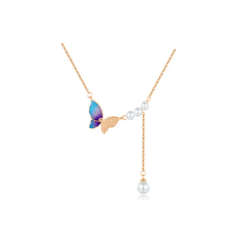 Chongqing Gold Store 925 Sterling Silver Square Zirconia Necklaces Women's-5