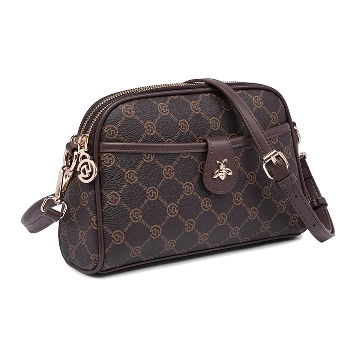 GELANDAI PVC Shoulder Bag Crossbody Bag Women's Ecru/Gray/Coffee-15