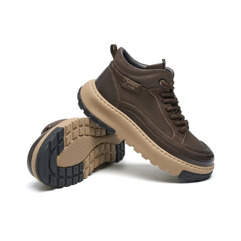 C°BANNER Skateboard Shoes Men's Dark Brown-3