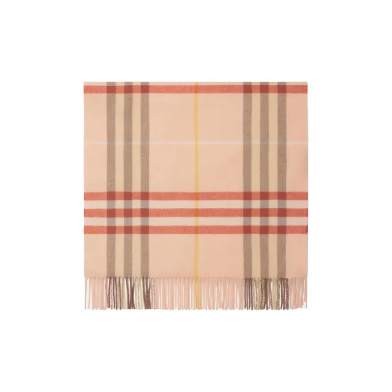 Burberry Checked Fringed Edge Scarf-1