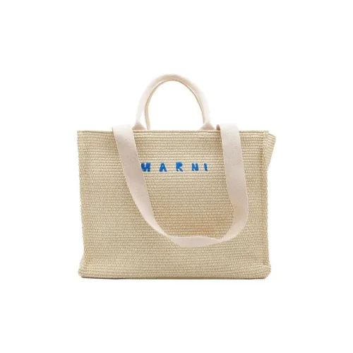 MARNI Logo Embroidered Top Handle Bag
